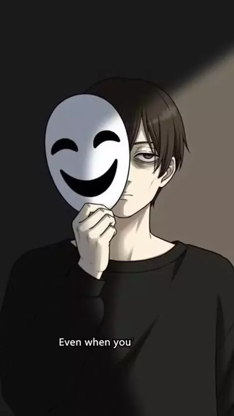 AI Video from prompt: Minimalistic illustration: a mask with a smile i