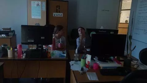 AI Video from prompt: Normal office to surreal office