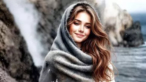 AI Video from prompt: a very sweet, gentle girl