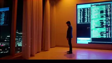 AI Video from prompt: AI Video of Cinematic stocks exchange night scen
