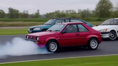 AI Video from prompt: While there were a few front-wheel drive cars to