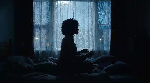 AI Video from prompt: she sings the song with subtle gentle movements,