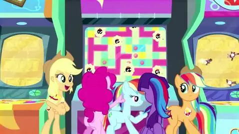 AI Video from prompt: Applejack, Rarity, Fluttershy, Pinkie Pie, Twili