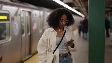 AI Video from prompt: candid girl in subway