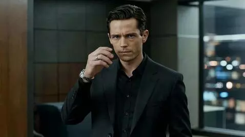 AI Video from prompt: he just looks at the camera, and the camera move