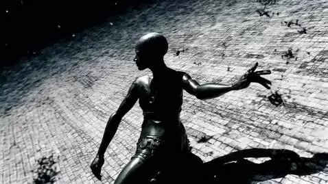 AI Video from prompt: Obsidian human a minimalistic dark fantasy surre