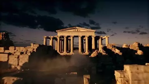 AI Video from prompt: Cinematic mysterious historical documentary scen