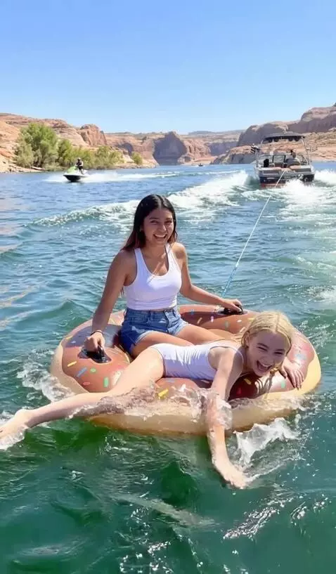 AI Video from prompt: We are having some fun on the lake