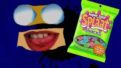 AI Video from prompt: a chaotic ytp-styled edited commercial about a p