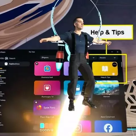 AI Video from prompt: Make the man in the jetpack fly around