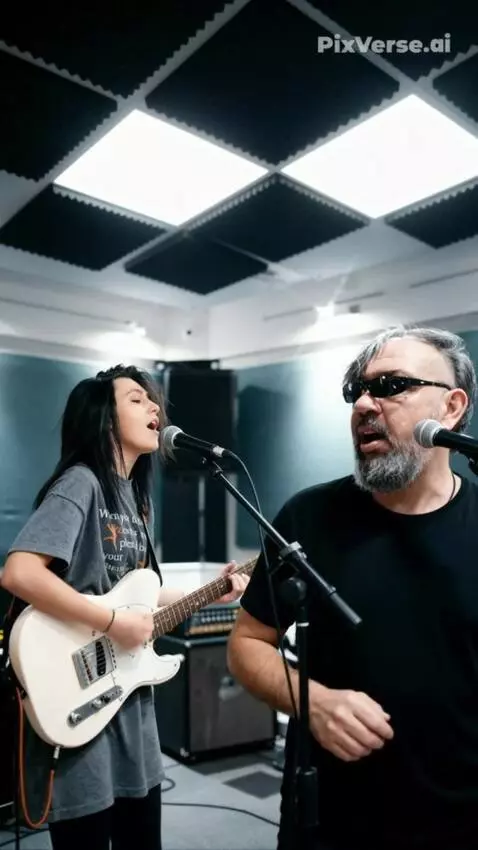 AI Video from prompt: Realistic video. High quality. A woman with an e