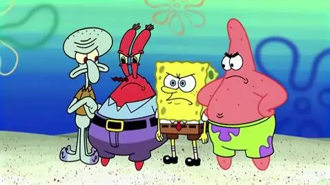 AI Video from prompt: Commercial 2018 Spongebob Angry Mad Says "SHUT U