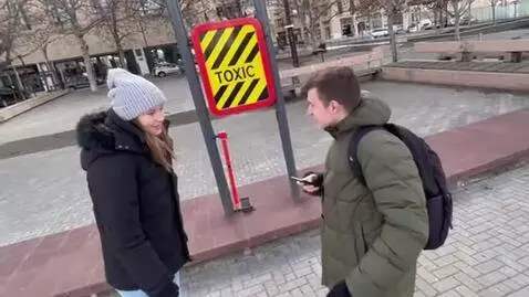 AI Video from prompt: take people in this photo meme with toxic