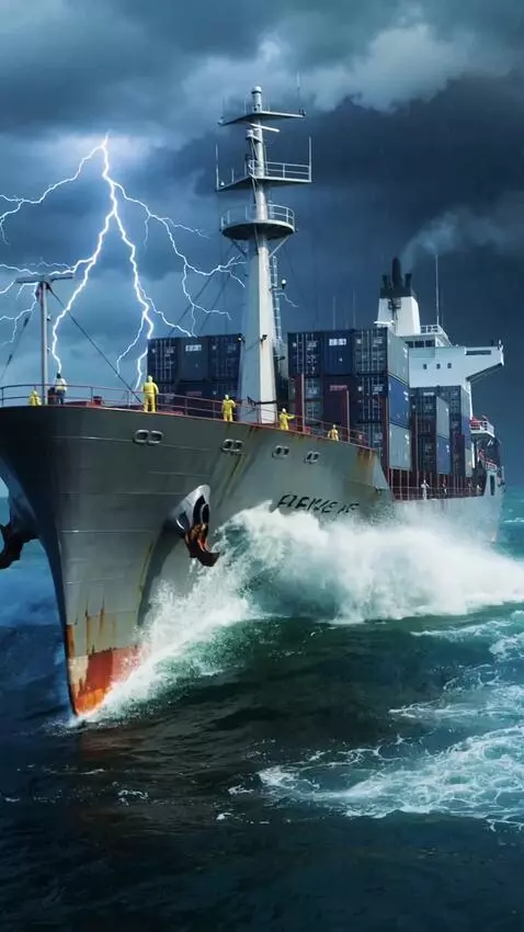 AI Video from prompt: Ultra-realistic cinematic scene of a large cargo