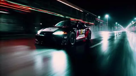 AI Video from prompt: Car in street with light and ni midnight and goe