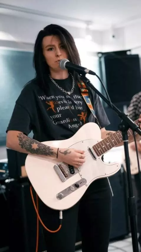 AI Video from prompt: Realistic video. High quality. A woman with an e