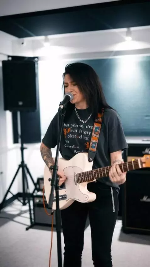 AI Video from prompt: Realistic video. High quality. A woman with an e