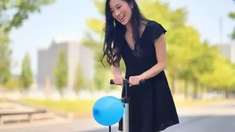 AI Video from prompt: An Asian girl with flowing black hair, a G-cup b