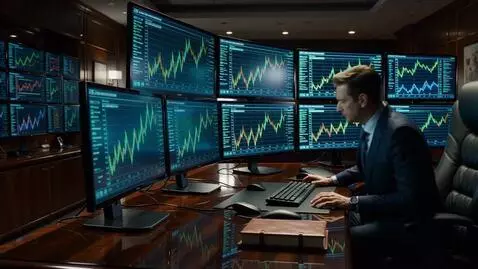 AI Video from prompt: Wide cinematic shot of a luxury trading office, 