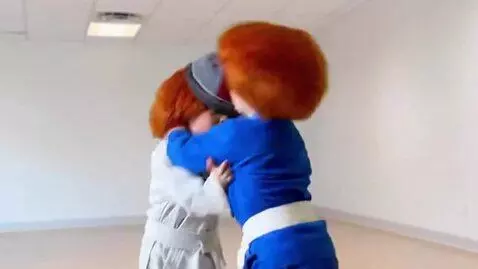 AI Video from prompt: two boys with ginger hair,judogis,angry fight,cl