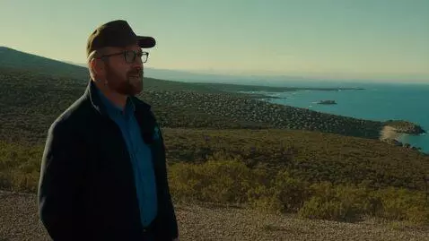 AI Video from prompt: A fifty-year-old snow queen with a snow-white ma