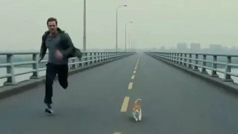 AI Video from prompt: "A white man, approximately 1.82m tall, on a lon