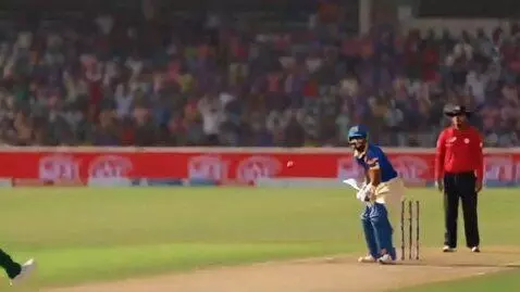 AI Video from prompt: Manav is batting confidently. He hits multiple b