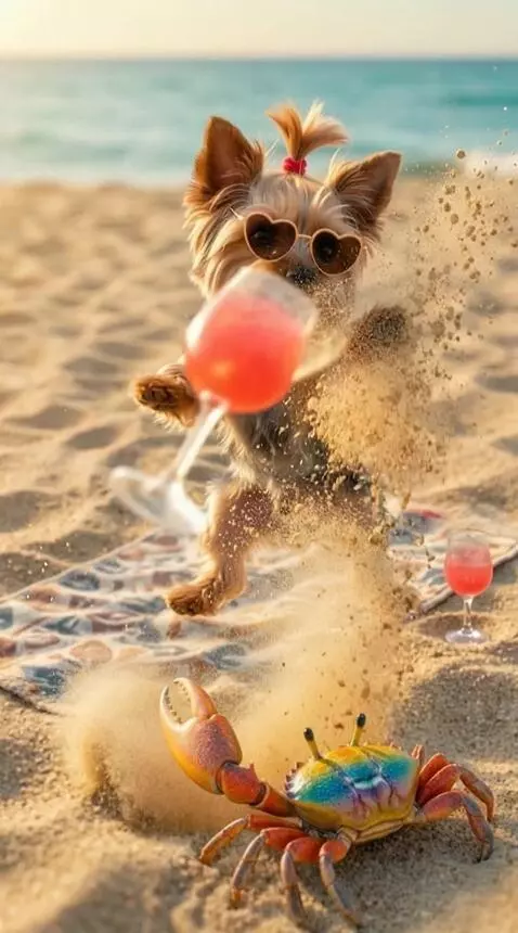 AI Video from prompt: Use the dog from the reference photo as the exac