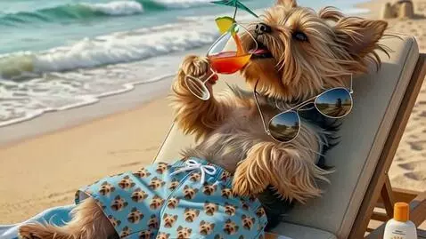 AI Video from prompt: Use the dog from the reference photo as the exac