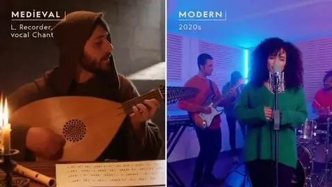 AI Video from prompt: create video about Comparison of European mediev