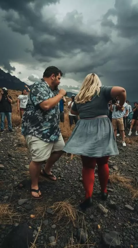 AI Video from prompt: A man and a woman are dancing a fast, energetic 