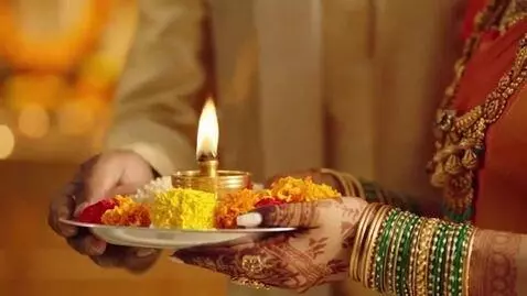 AI Video from prompt: 🎬 Scene 1 – Ugadi Morning Pooja 🪔 Prompt: Ultra-