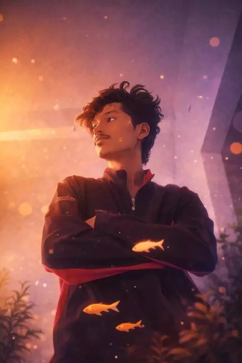 AI Video from prompt: Animate this anime-style portrait with subtle ci