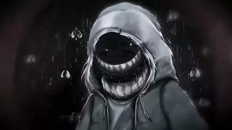 AI Video from prompt: Make him laugh quickly, and the inverted hearts 