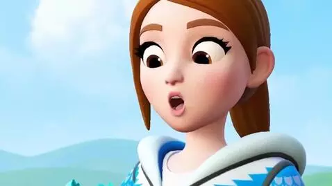 AI Video from prompt: The girl tasted a blue fruit called "Blimp Fruit