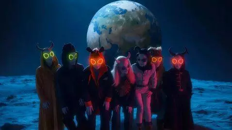 AI Video from prompt: people are smiling affably, the planet is spinni