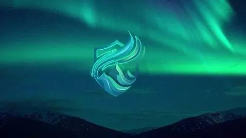 AI Video from prompt: Professional ads, the logo appears from borealis