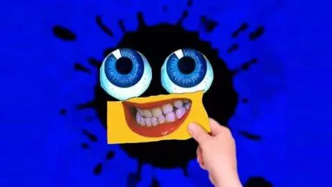 AI Video from prompt: all starts with just a blue static, and then blu