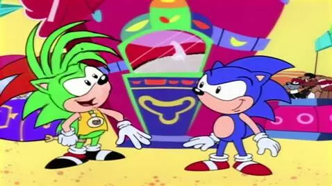 AI Video from prompt: Manic the Hedgehog and Sonic the Hedgehog playin