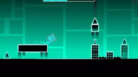 AI Video from prompt: Generate a Geometry Dash level, 2d, in which the