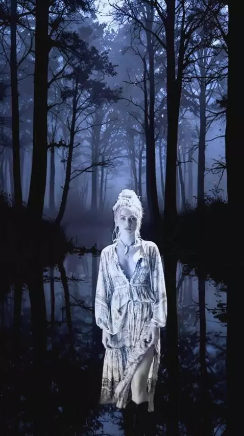 AI Video from prompt: a girl looks at us sternly and slowly approaches