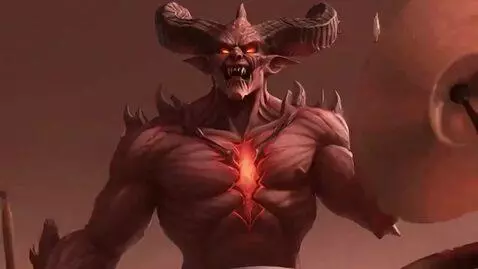 AI Video from prompt: the demon plays the drums