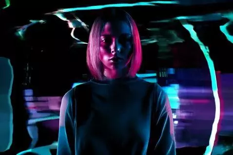 AI Video from prompt: cinematic sci fi scene, a young woman standing i