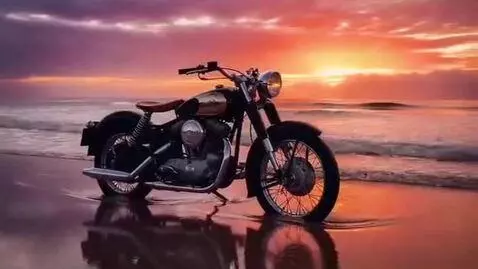 AI Video from prompt: "Cinematic 4K drone shot, slow motion. A vintage