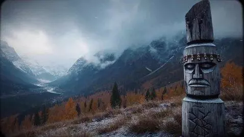 AI Video from prompt: In the style of the 80s, old footage. A mystical