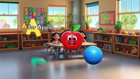 AI Video from prompt: cute colorful classroom, happy learning environm