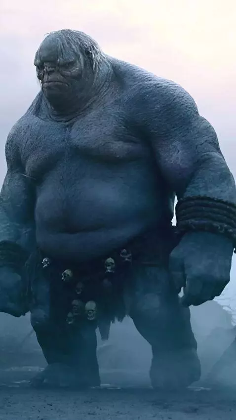 AI Video from prompt: the giants is walking slowly on the water