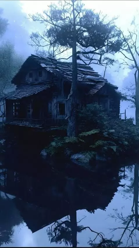 AI Video from prompt: the camera flies forward and flies into the hous