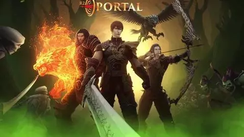 AI Video from prompt: Epic fantasy battle scene in a dark, mystical fo