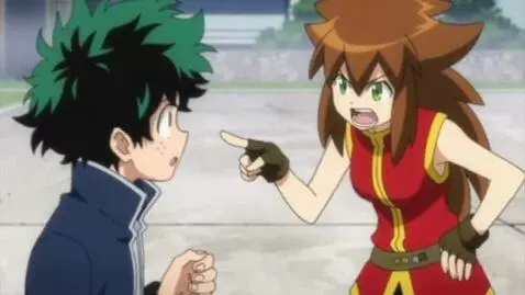 AI Video from prompt: Izuku Midoriya and Marusya is an anime ninja gir